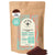 A 1-pound bag of Kochere Coffee Ethiopian Sidamo Natural Medium-Light Roast by Kochere Coffee Company, featuring milk chocolate and fruity notes; origin and tasting notes on the label, with finely ground coffee displayed in front.