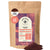 A 1lb bag of Kochere Coffee Company’s Tanzanian Mbeya AB Medium-Light Roast, featuring pear, floral, and jasmine notes, is freshly roasted to order with aromatic grounds shown in front.
