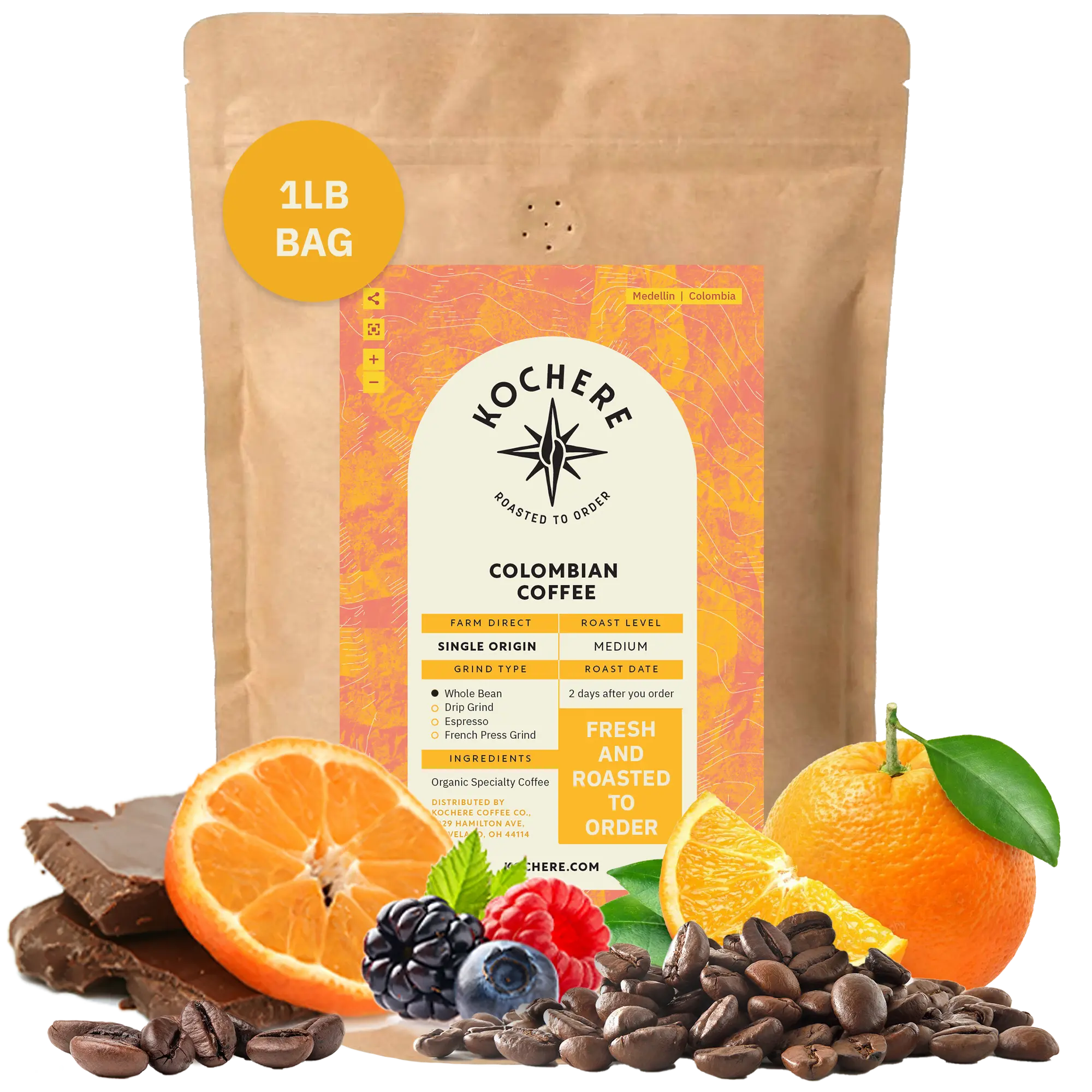 Colombian Medellin Single Origin Medium Roast Coffee – Kochere