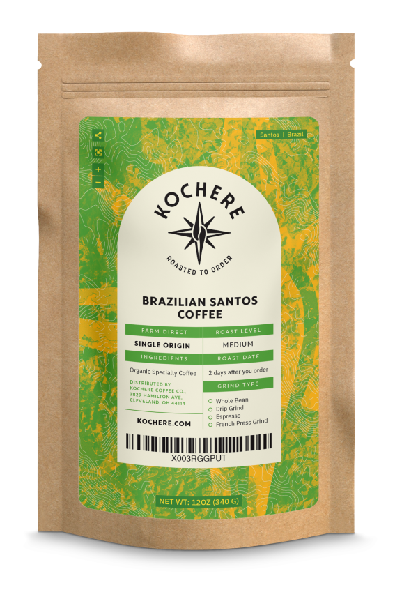 Brazilian Santos Coffee - Single origin - Medium Roast