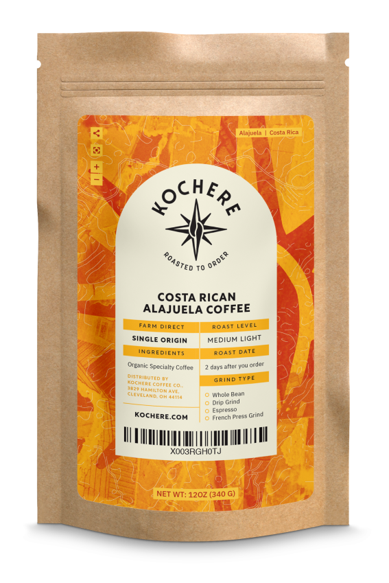 Costa Rican Alajuela Coffee - Single Origin - Medium Light Roast