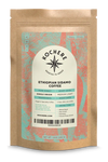 A bag of Ethiopian Sidamo Coffee - Natural, Origin Single - Medium Light Roast with fruity flavors from Kochere Coffee Company.