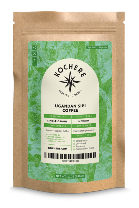 Kochere Coffee Company's Ugandan Sipi Falls Coffee - Single Origin - Medium Light Roast.